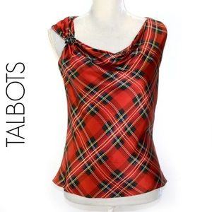 Talbots blouse in plaid
